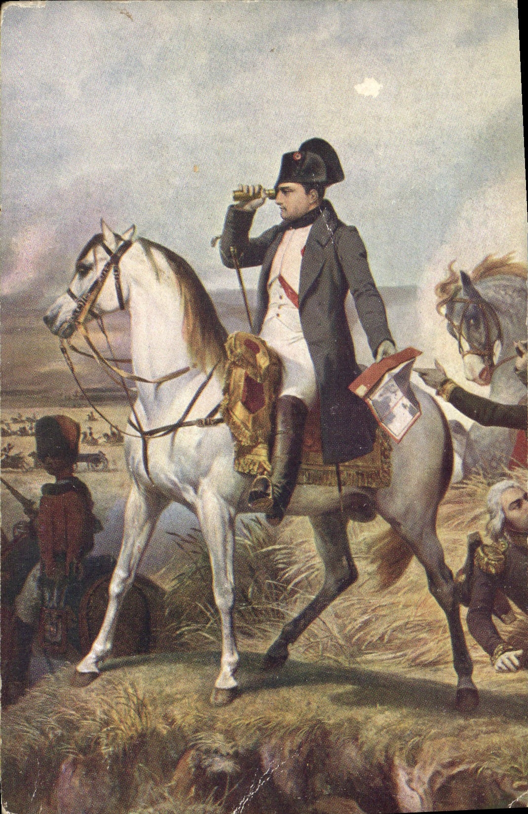 VINTAGE POSTCARD Napoleon 1st with the battle of Wagram Museum of Versailles