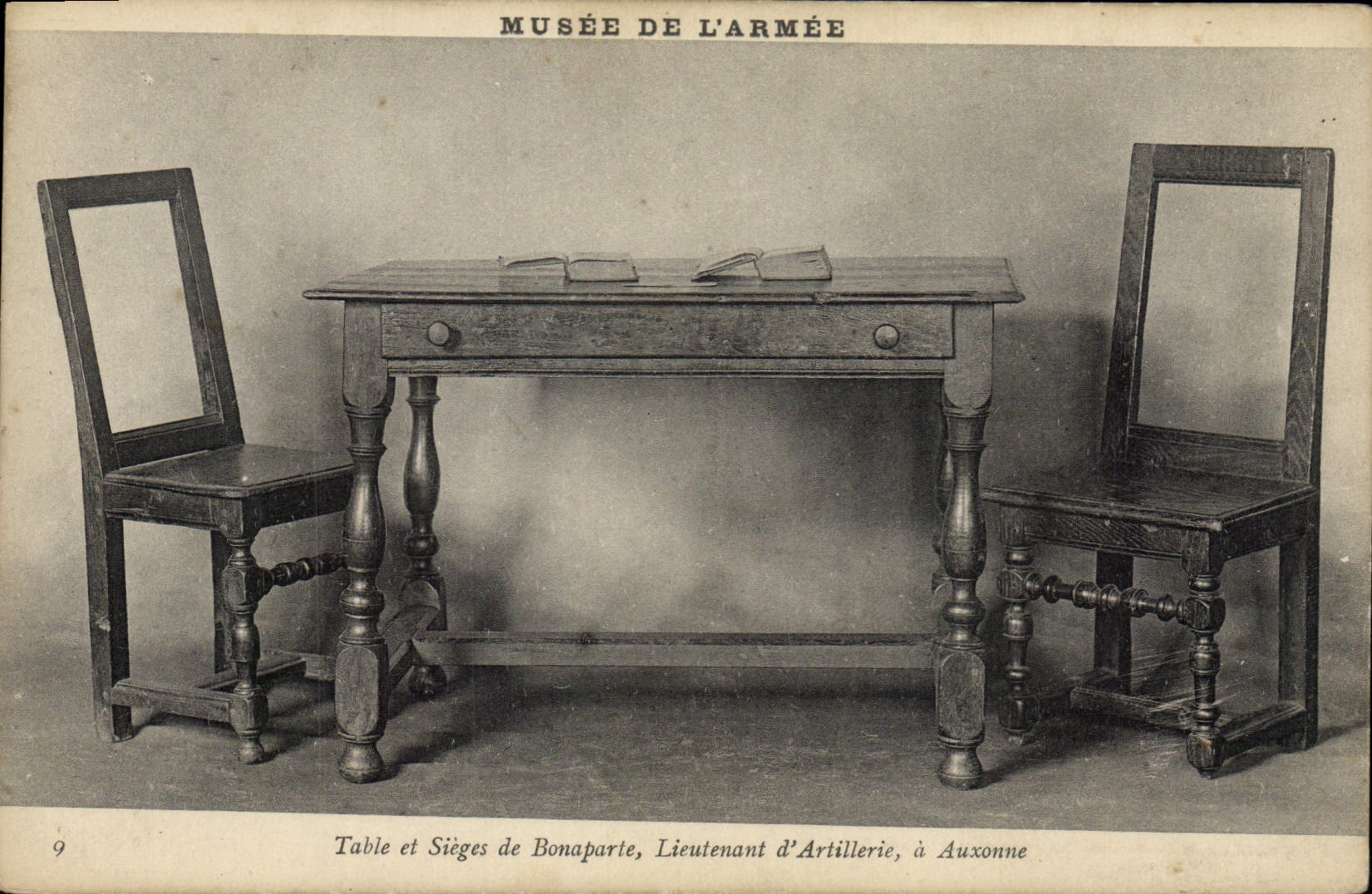 VINTAGE POSTCARD Napoleon 1st Paris Musee of the army Counts and seats of Bonaparte Lieutenant of artillery has Auxonne