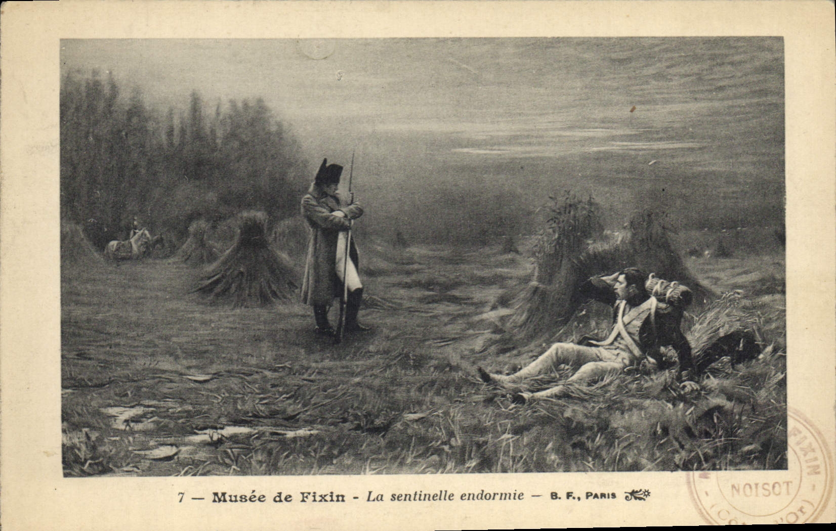 VINTAGE POSTCARD Napoleon 1st Museum of Fixin the deadened sentinel