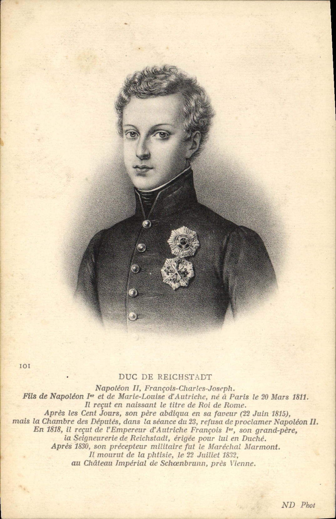 CPA Duc de Reichstadt Napoleon II