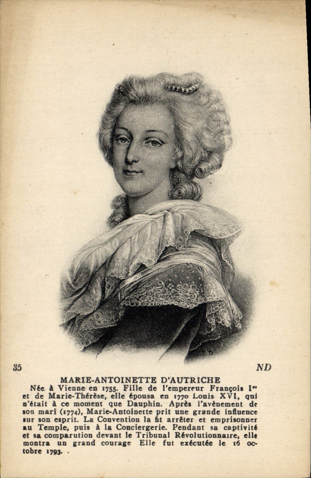 CPA Marie Antoinette d'Autriche