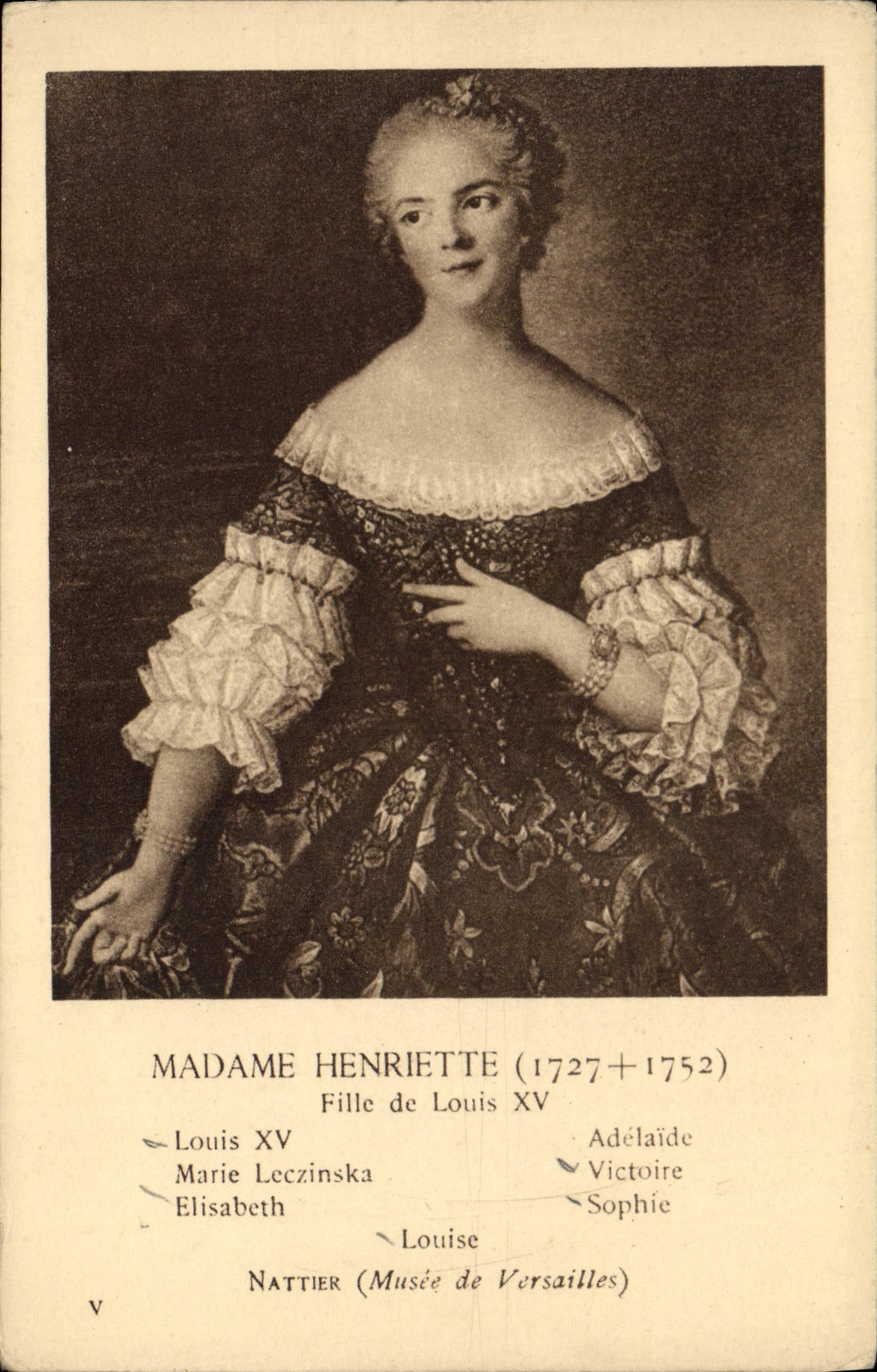 CPA Madame Henriette Fille de Louis XV Roi de France