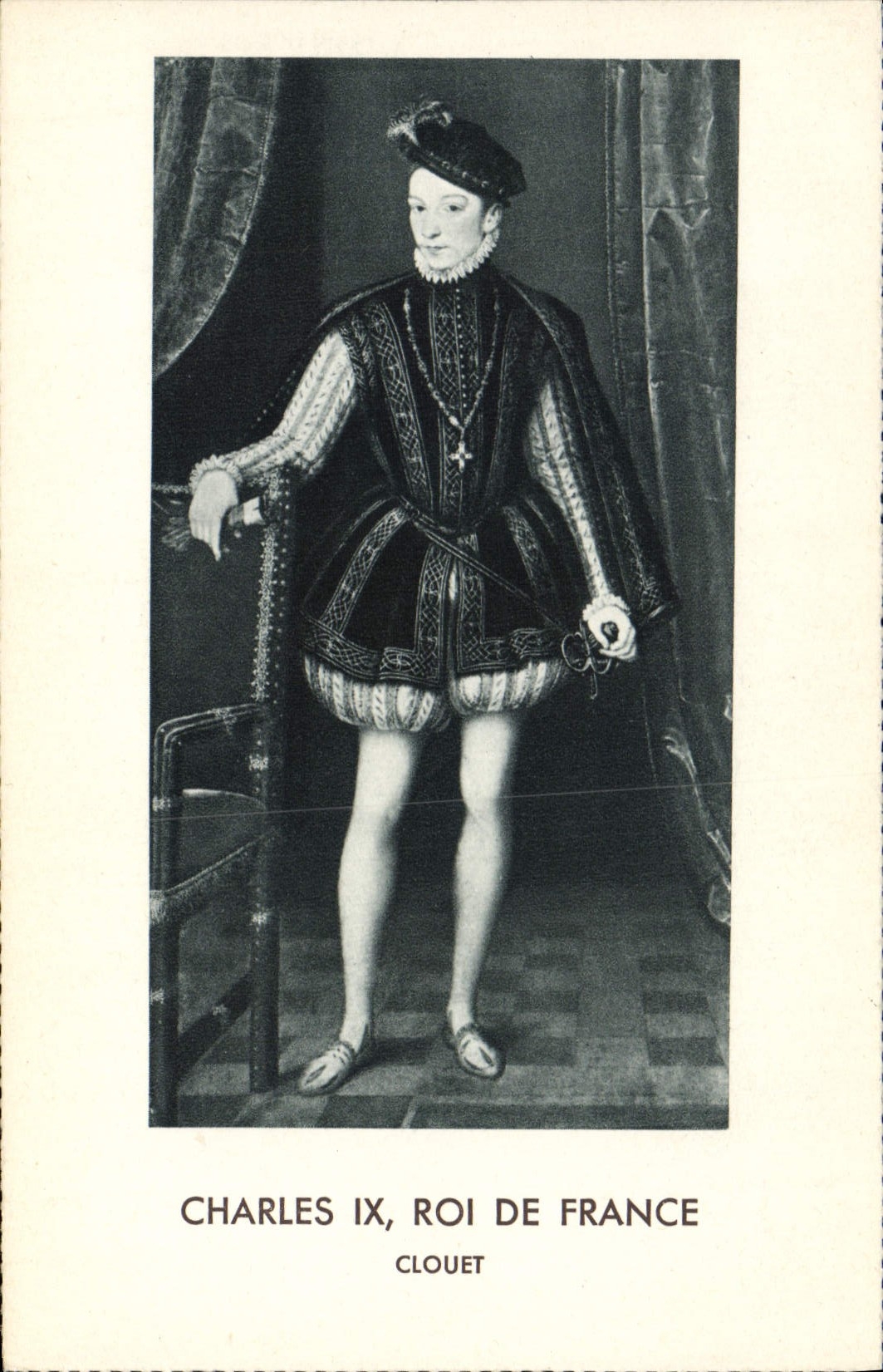 VINTAGE POSTCARD Charles IX King de France Clouet