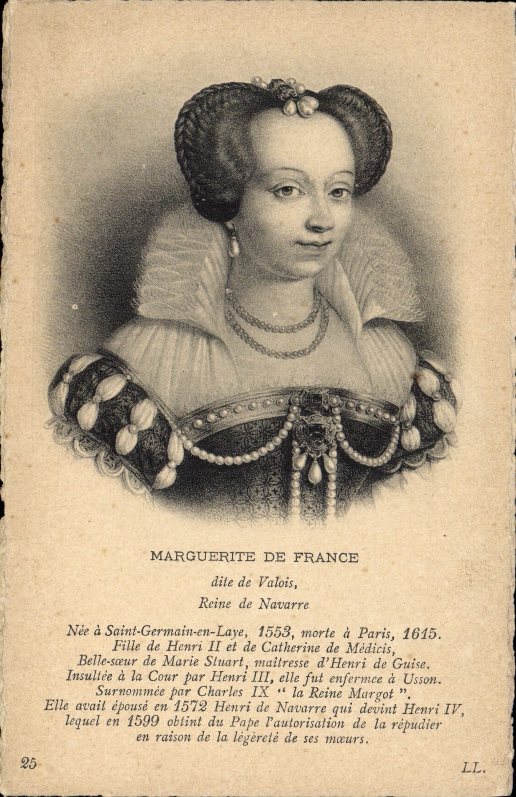 CPA Marguerite de France Reine de Navarre Valois