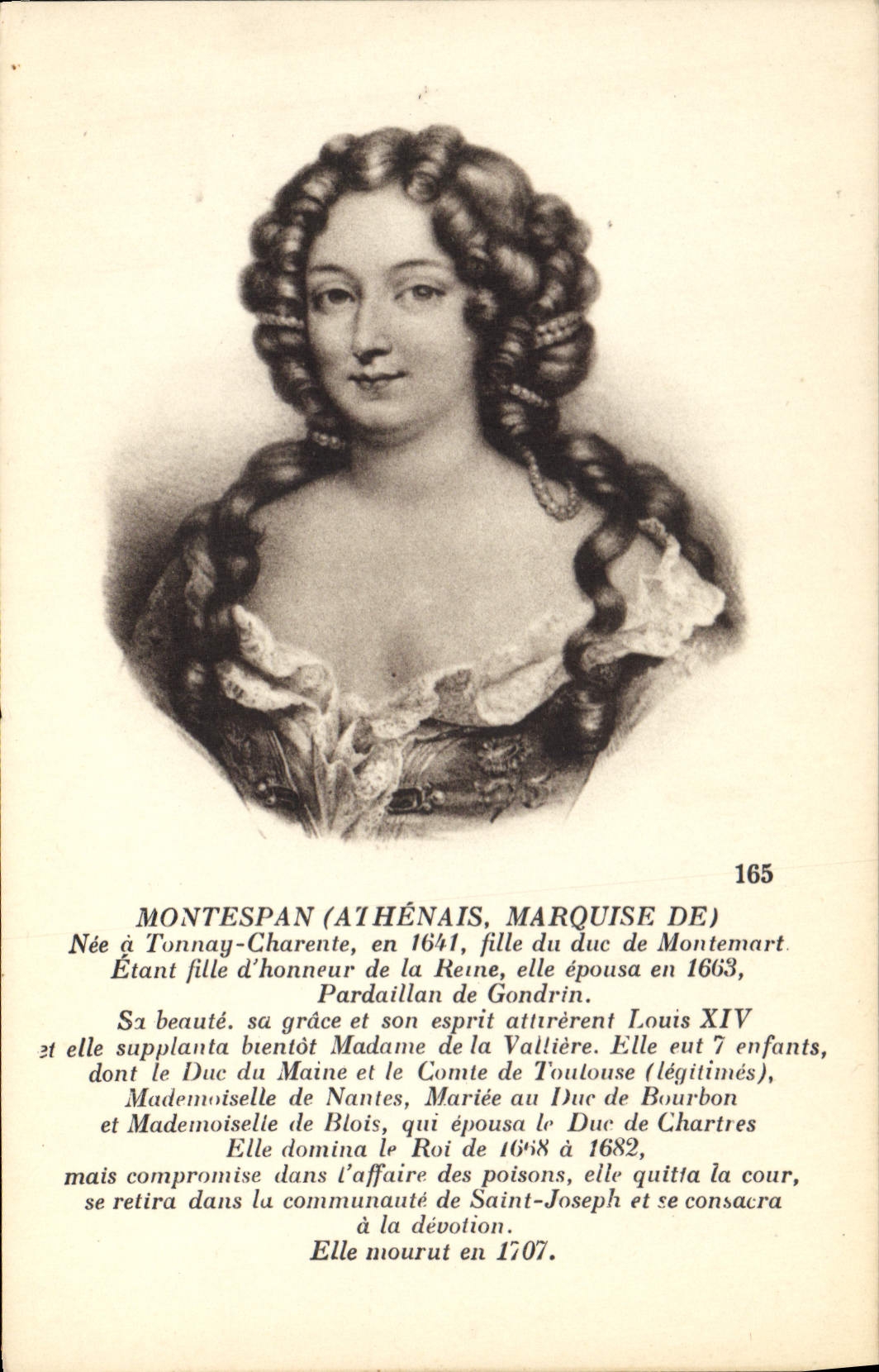 CPA Montespan Athenais Marquise de