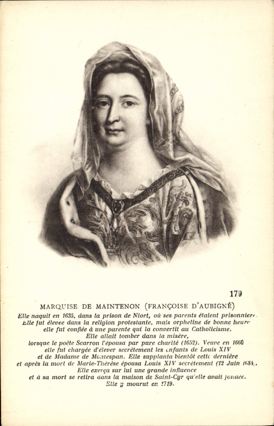 CPA Marquise de Maintenon Francoise d'Aubigne