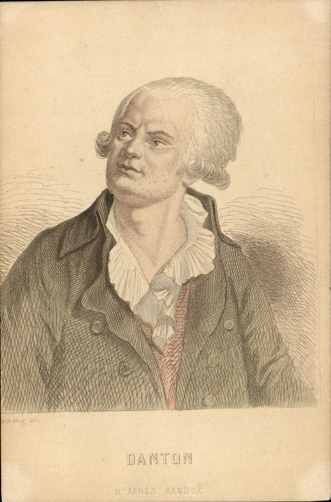 POSTAL Danton de la VENDIMIA según Sandoz