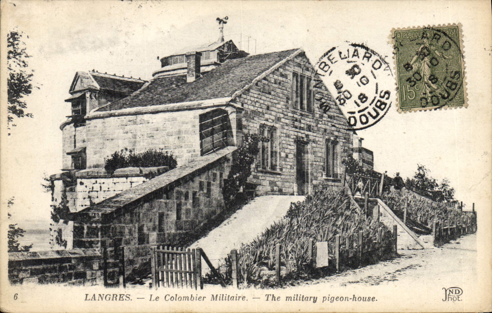 CPA Colombe Colombophilie Langres Le colombier militaire Militaria