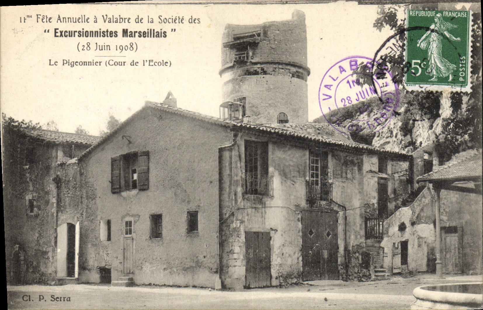 VINTAGE POSTCARD Colombe Pigeon fancying 11th Festival annual has Valabre of the Company of the Marseilles Excursionists Pigeon