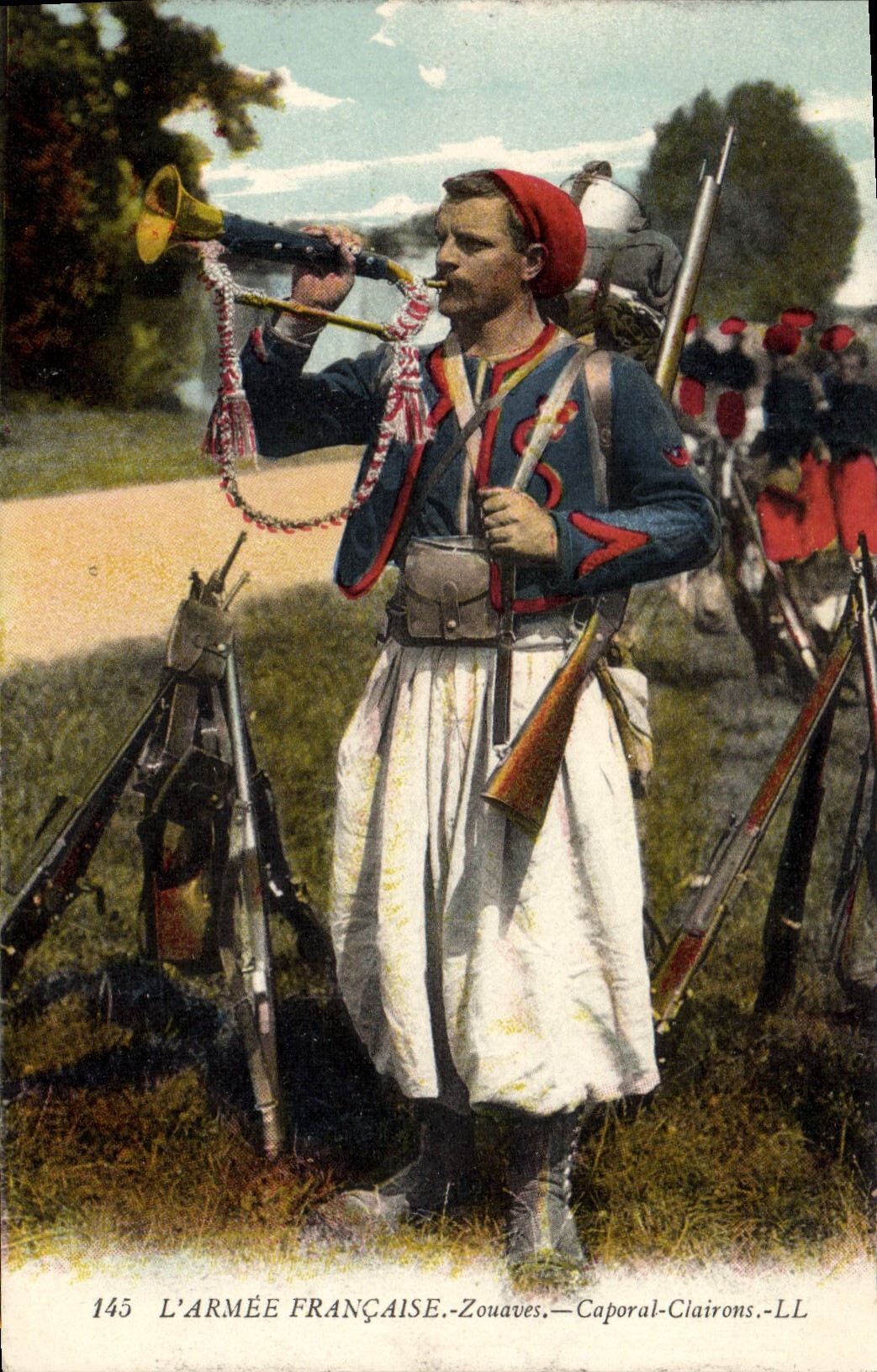 Clarines de Militaria Zouaves de la POSTAL de la VENDIMIA corporales