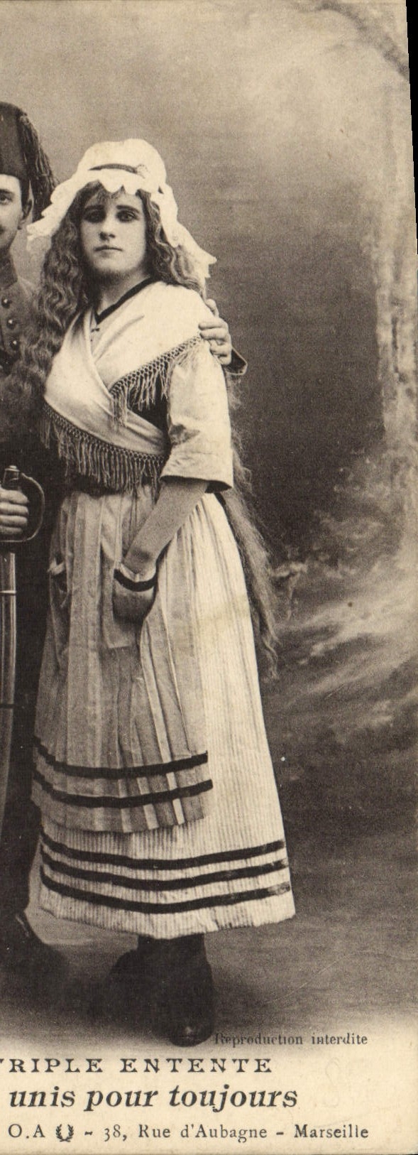 CPA Militaria Zouave La triple entente 