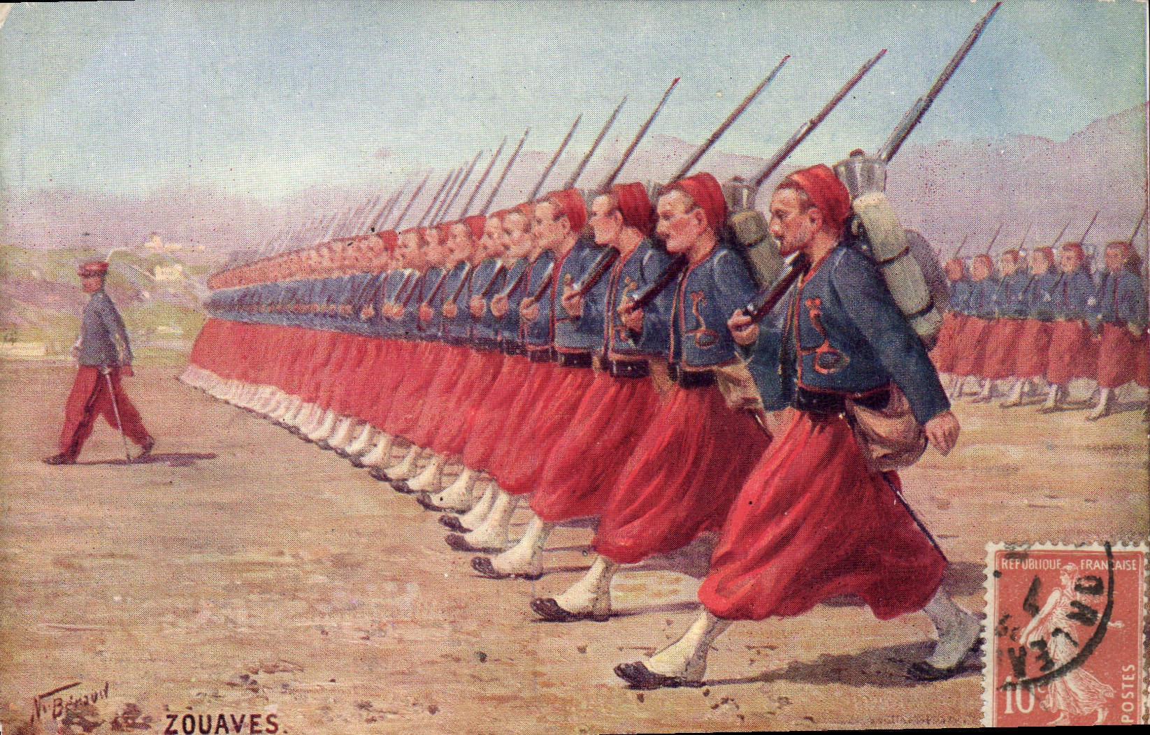 CPA Militaria Zouaves