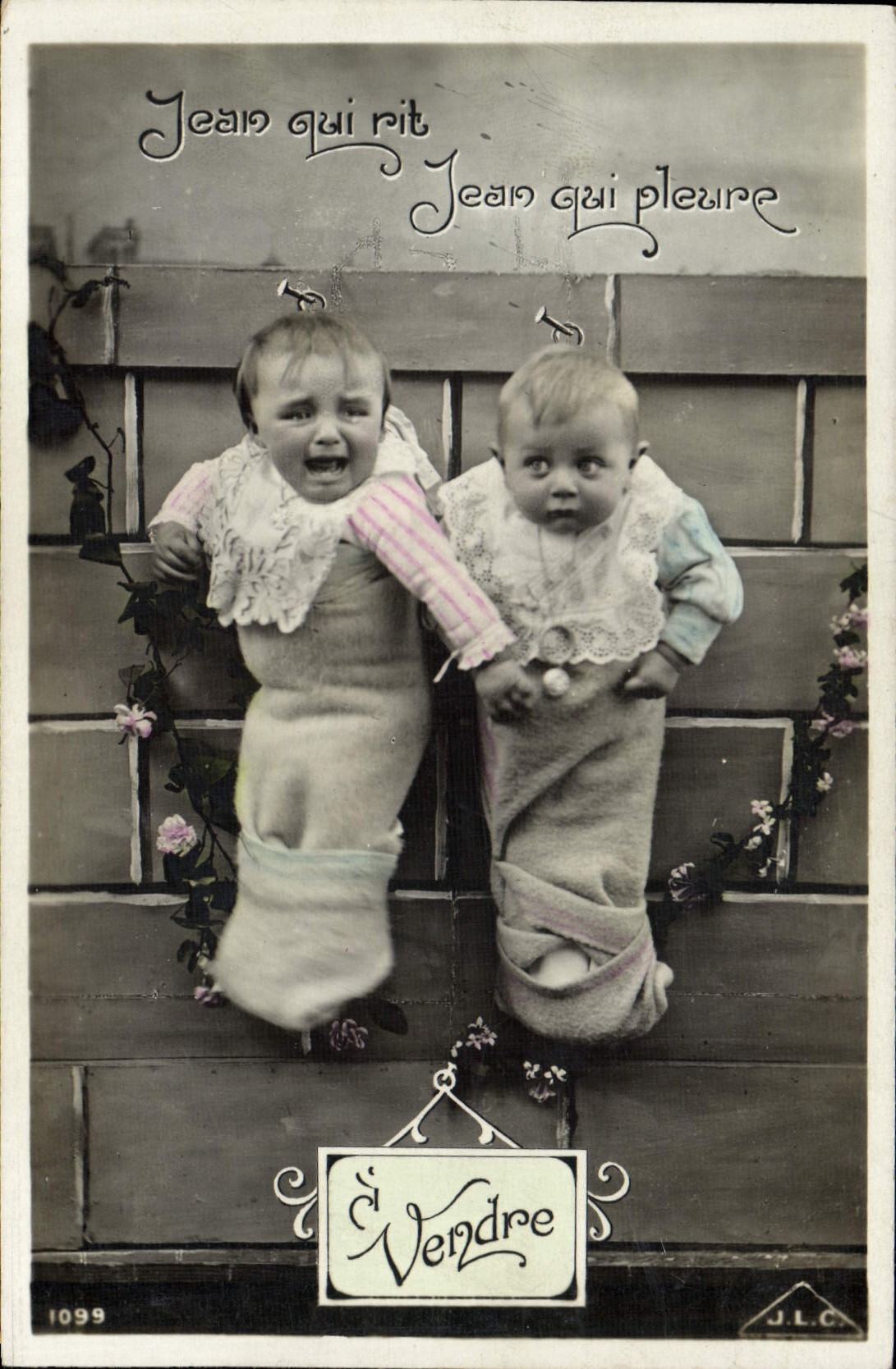 CPA Fantaisie Enfant Bebe a vendre Jumeaux