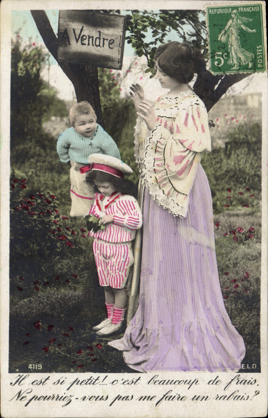 CPA Fantaisie Enfant Bebe Femme