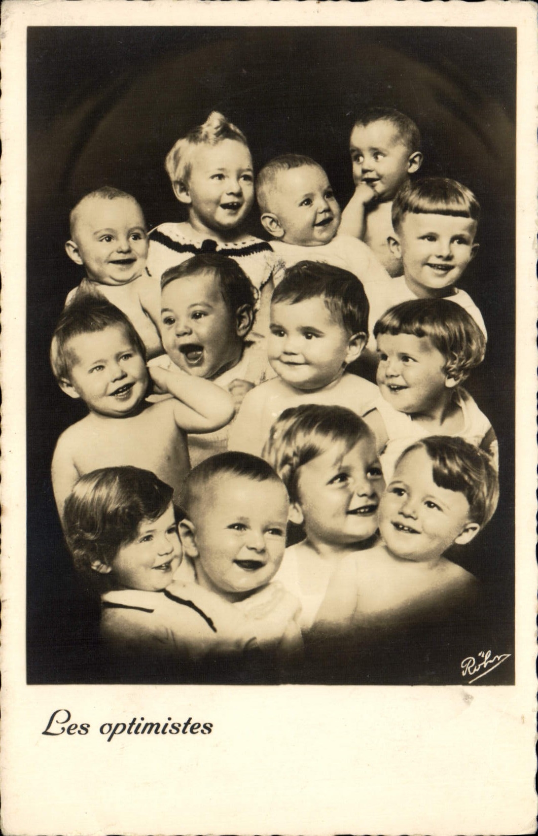 CPA Fantaisie Enfant Bebe Les optimistes