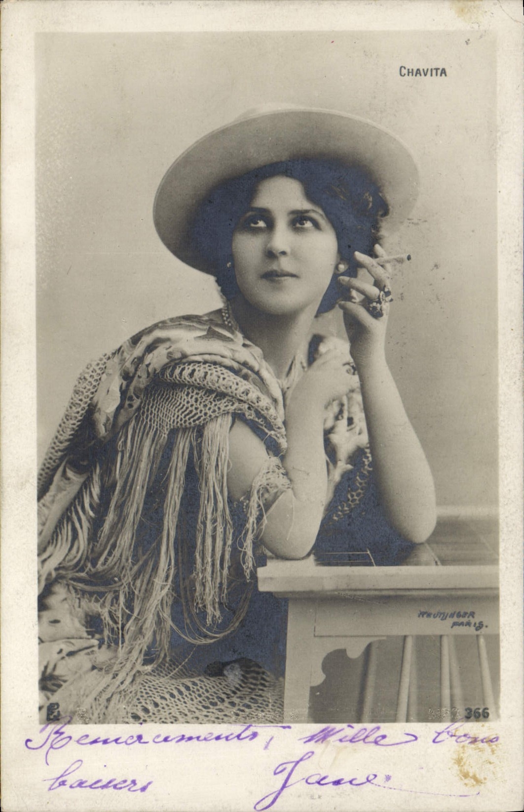 VINTAGE POSTCARD Fantasy Woman Chavita Theater