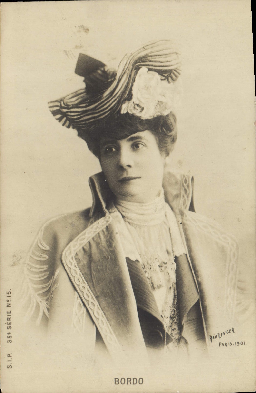 VINTAGE POSTCARD Fantasy Woman Bordo Theater