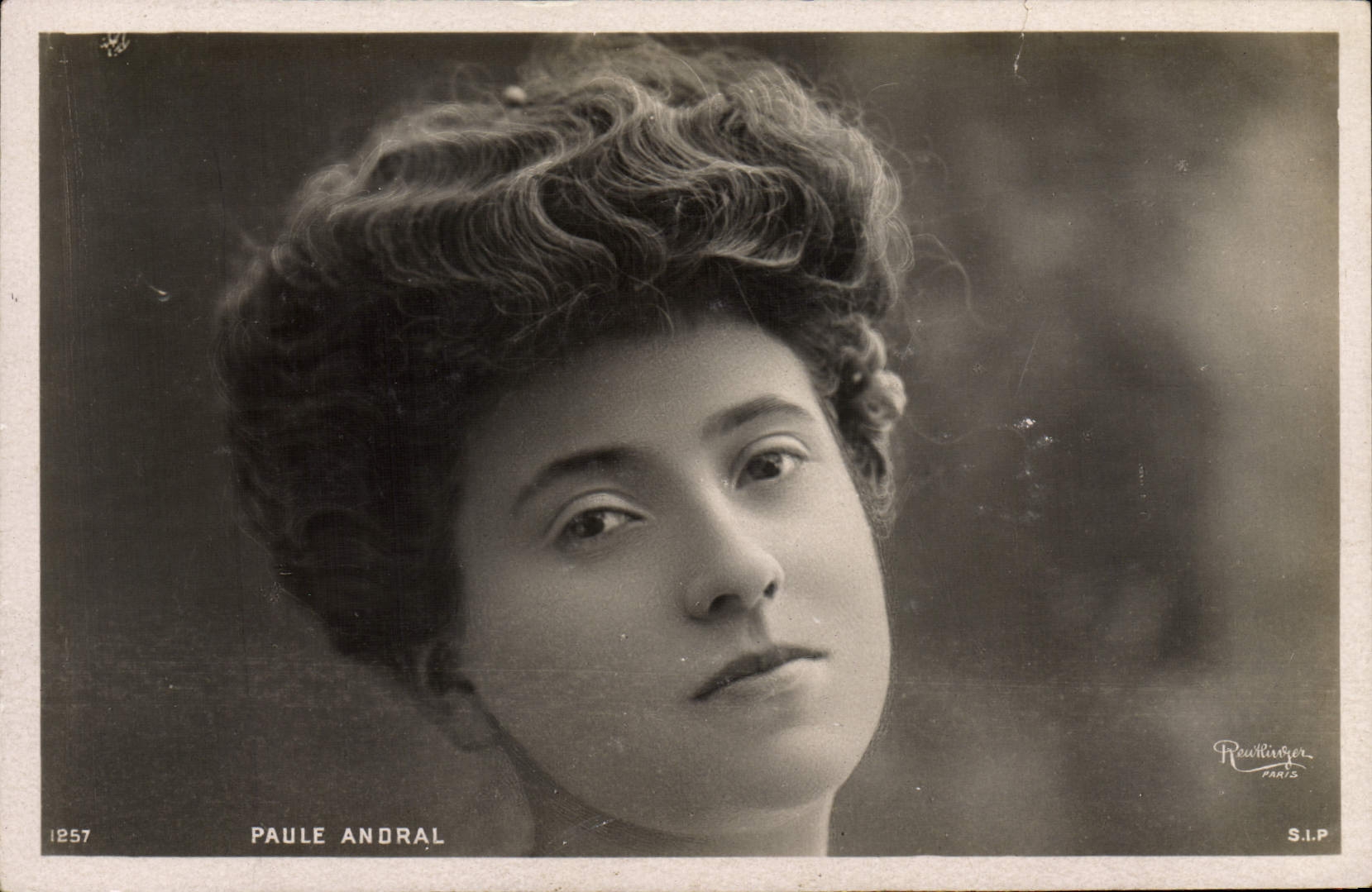 VINTAGE POSTCARD Fantasy Woman Theater Paule Andral