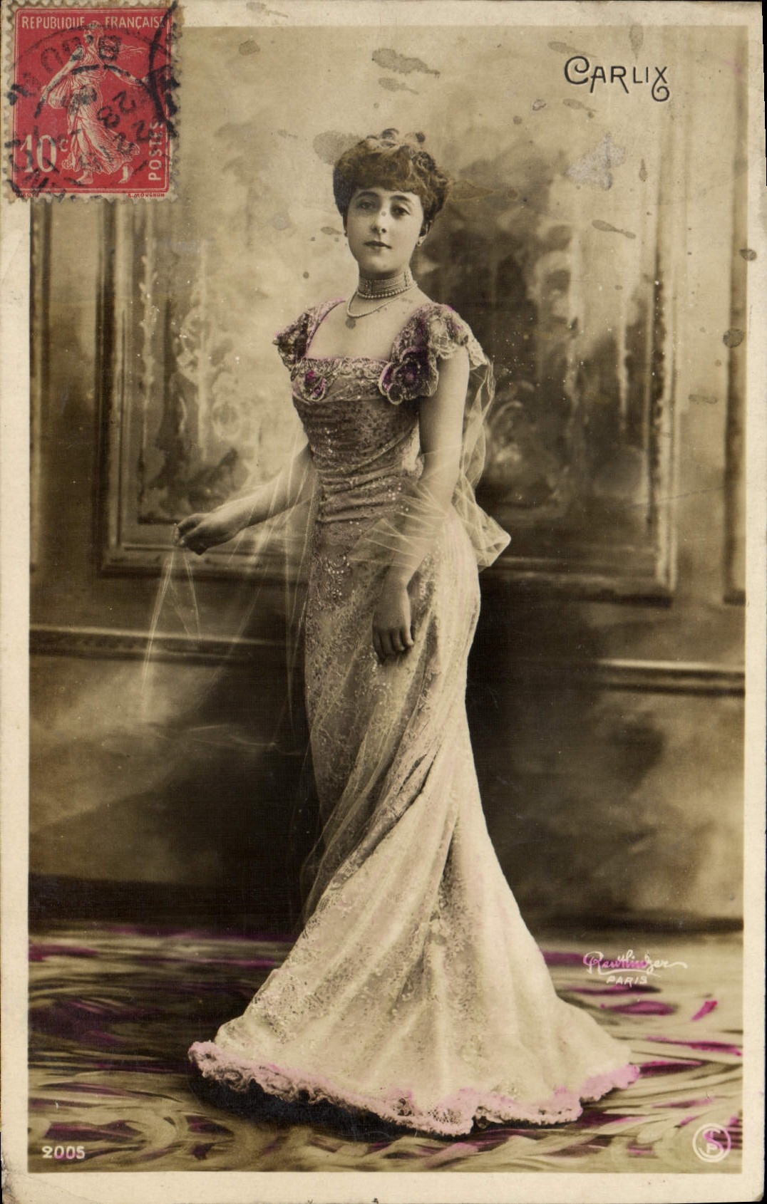 VINTAGE POSTCARD Fantasy Woman Carlix Theater