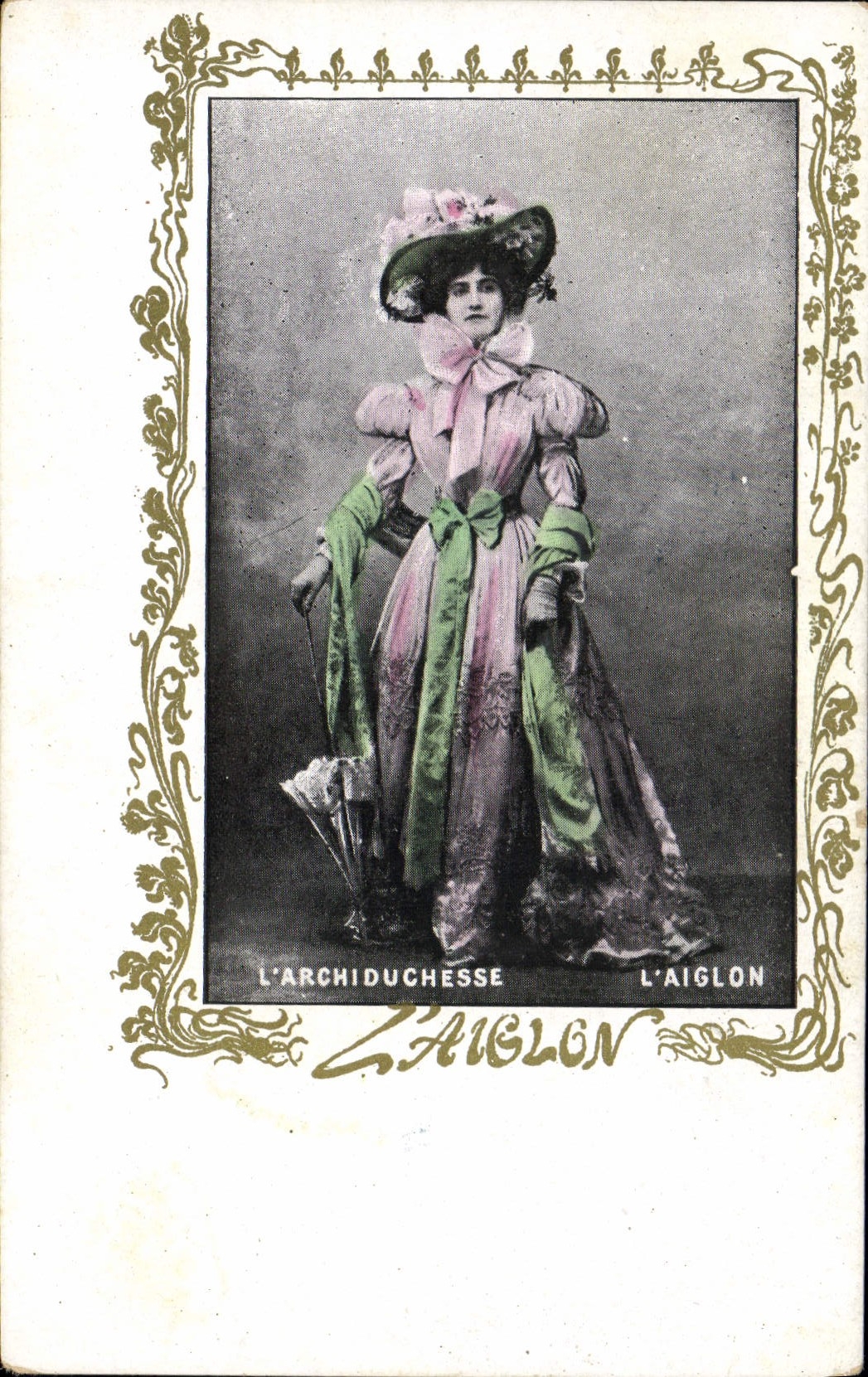 VINTAGE POSTCARD Fantasy Woman Theater the archduchess the Eaglet
