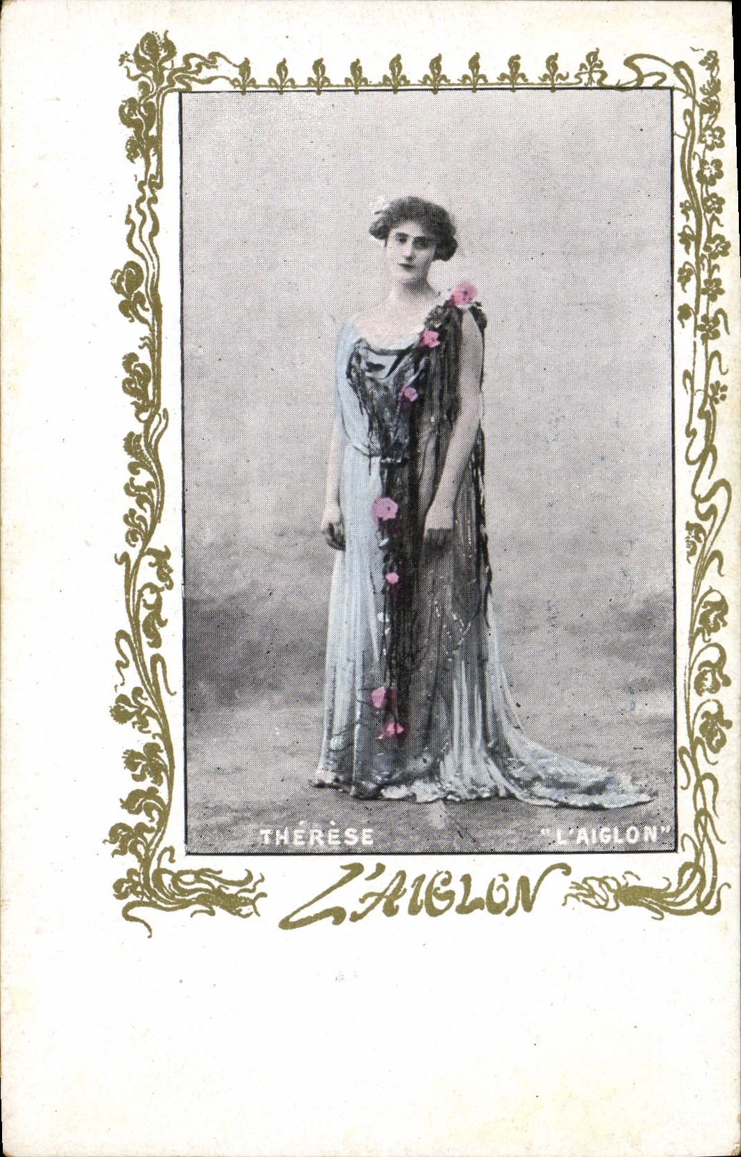 VINTAGE POSTCARD Fantasy Woman Therese Theater the Eaglet