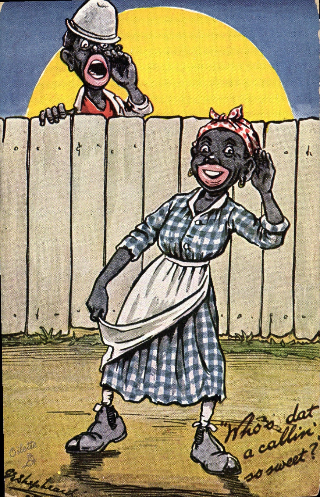 VINTAGE POSTCARD Negro Coloured man