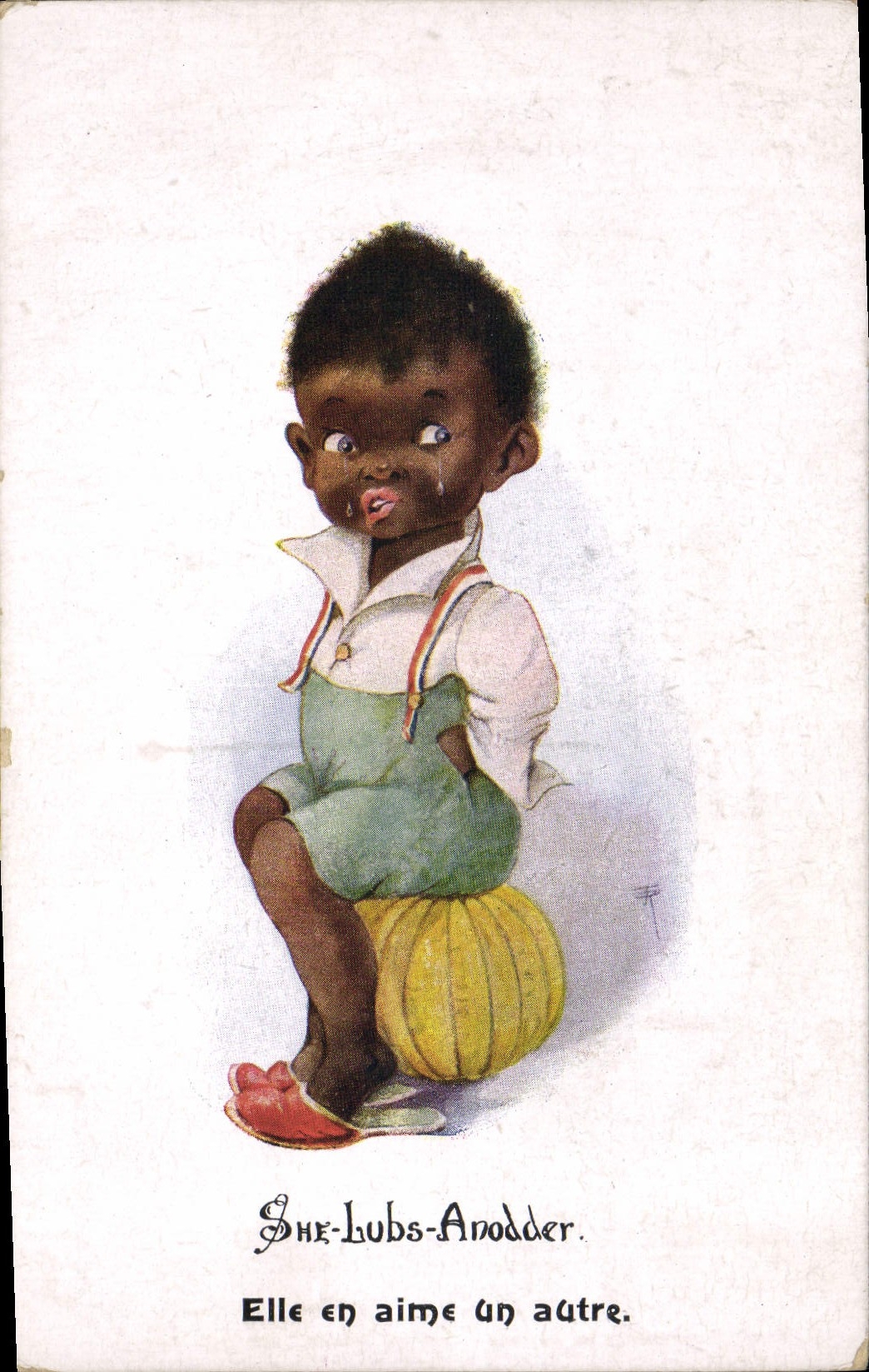 CPA Negre Enfant de couleur Elle en aime un autre