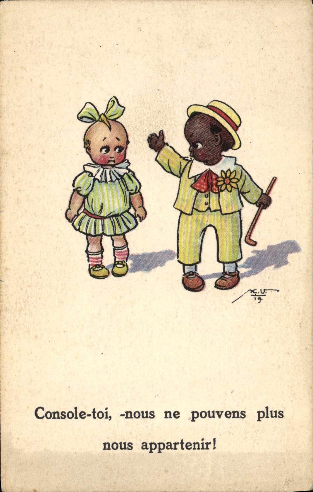 CPA Negre Enfants de couleur 