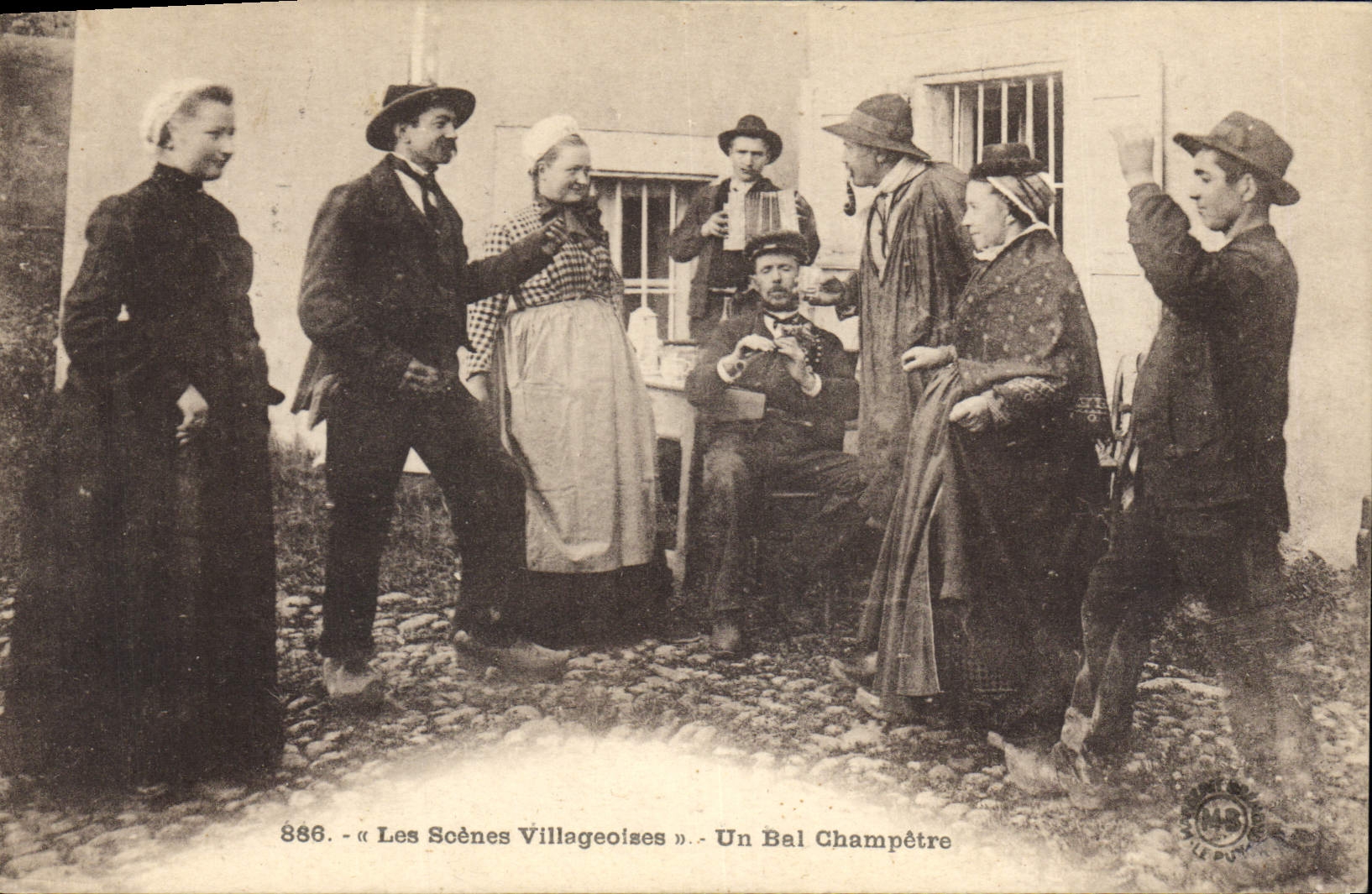 Folklore de la POSTAL de la VENDIMIA una bola pastoral