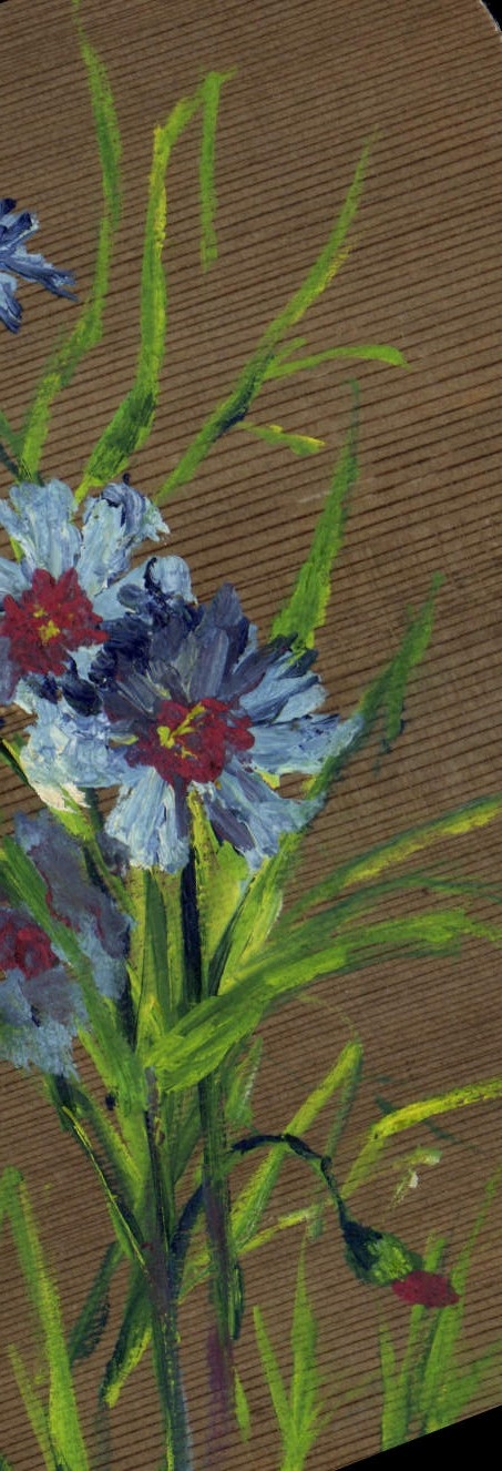 CPA Fleurs (dessin a la main) 