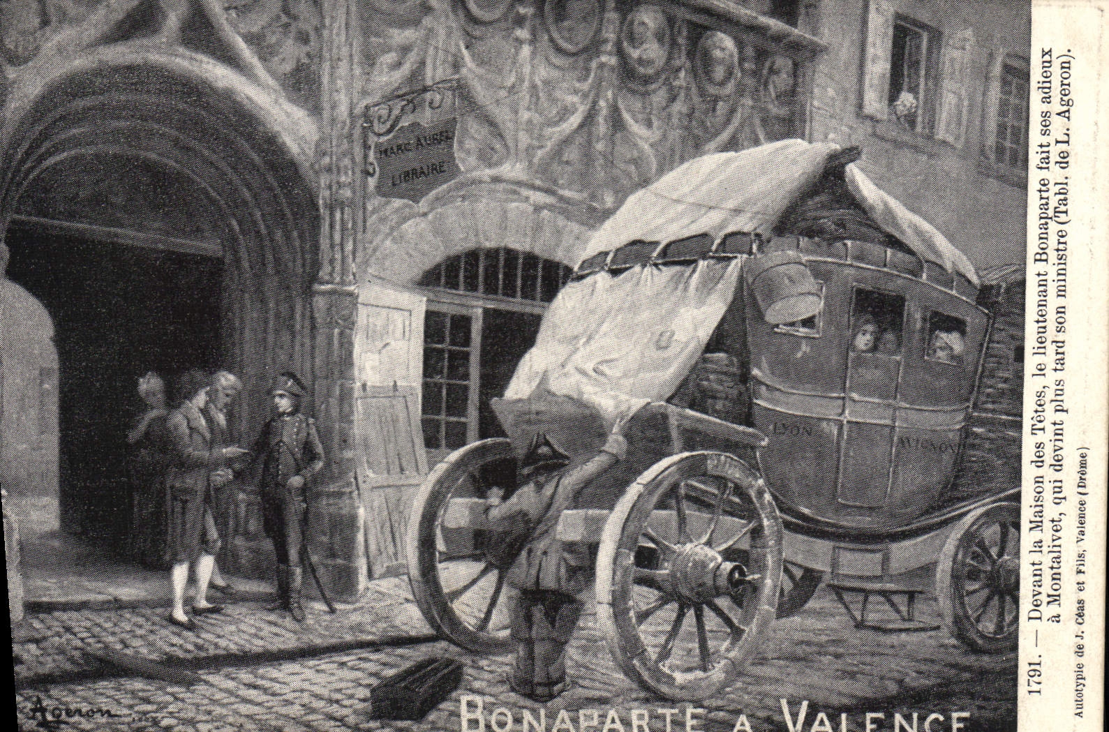 CPA Napoleon 1er Bonaparte a Valence Devant la Maison des Tetes