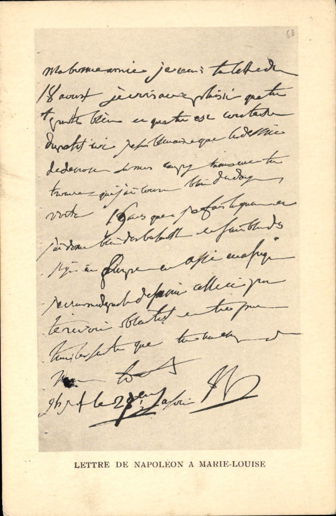 CPA Napoleon 1er Lettre a Marie Louise