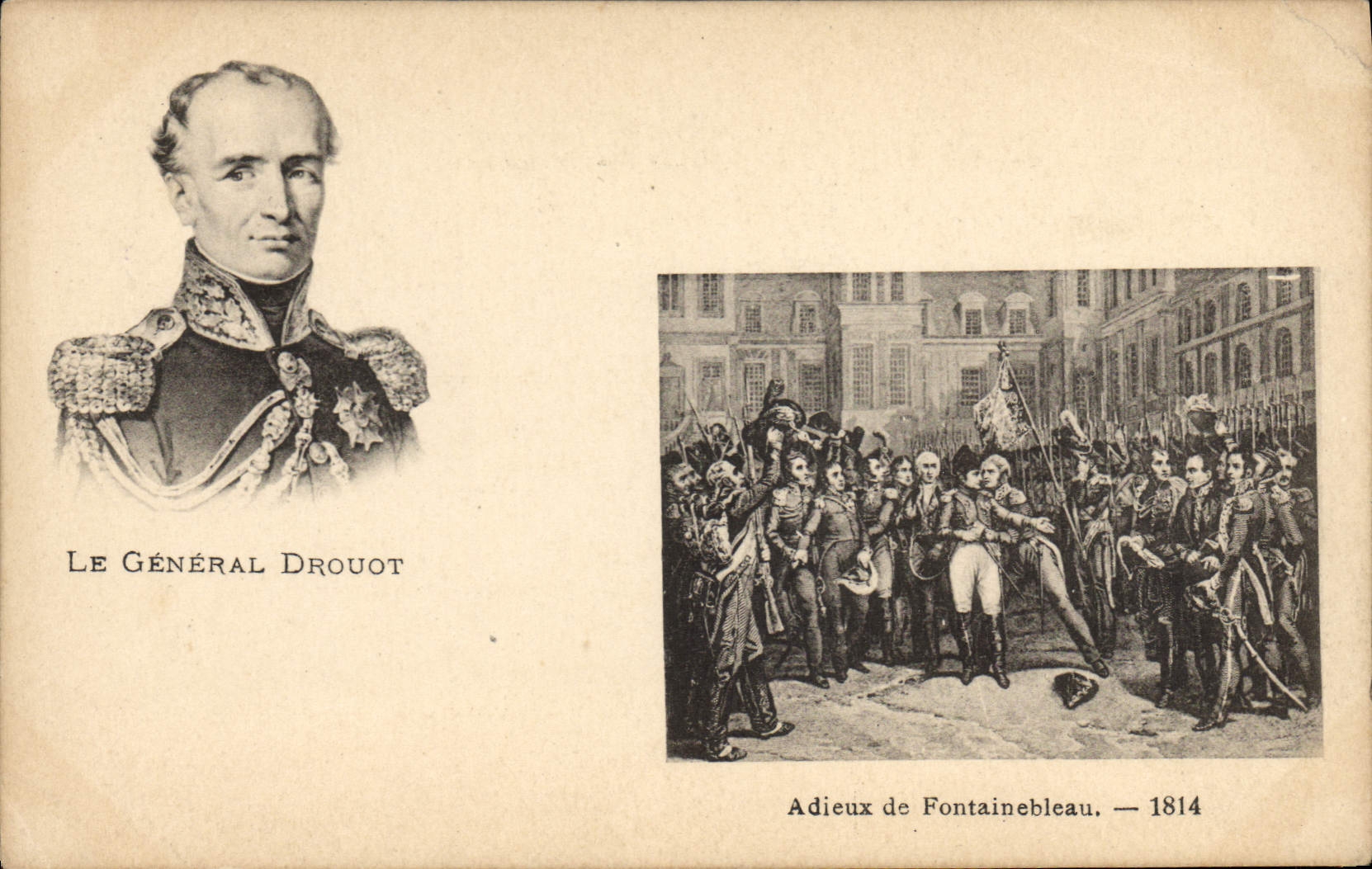 CPA Napoleon 1er Le general Drouot Adieux de Fontainebleau 1814