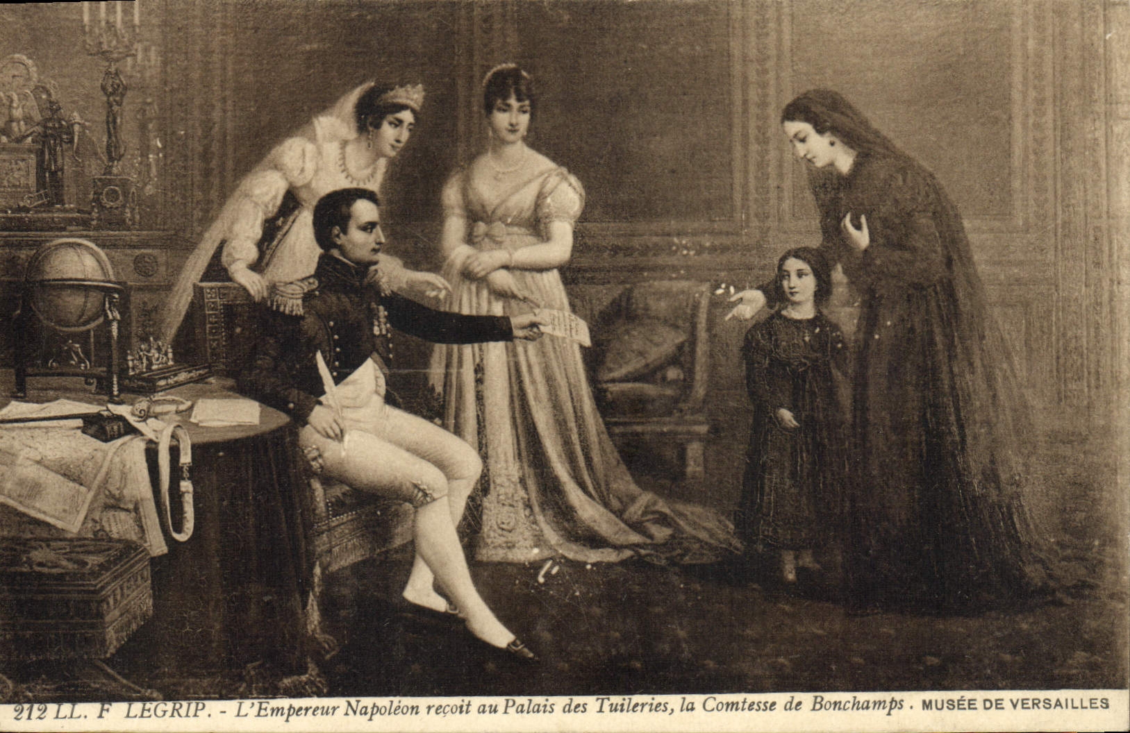 CPA Napoleon 1er Legrip L'empereur recoit au palais des Tuileries la comtesse de Bonchamps Musee de Versailles 