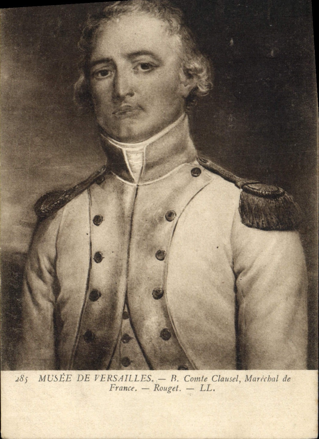 Museo de la POSTAL de la VENDIMIA del mariscal de Clausel de la cuenta de Versalles del salmonete de Francia