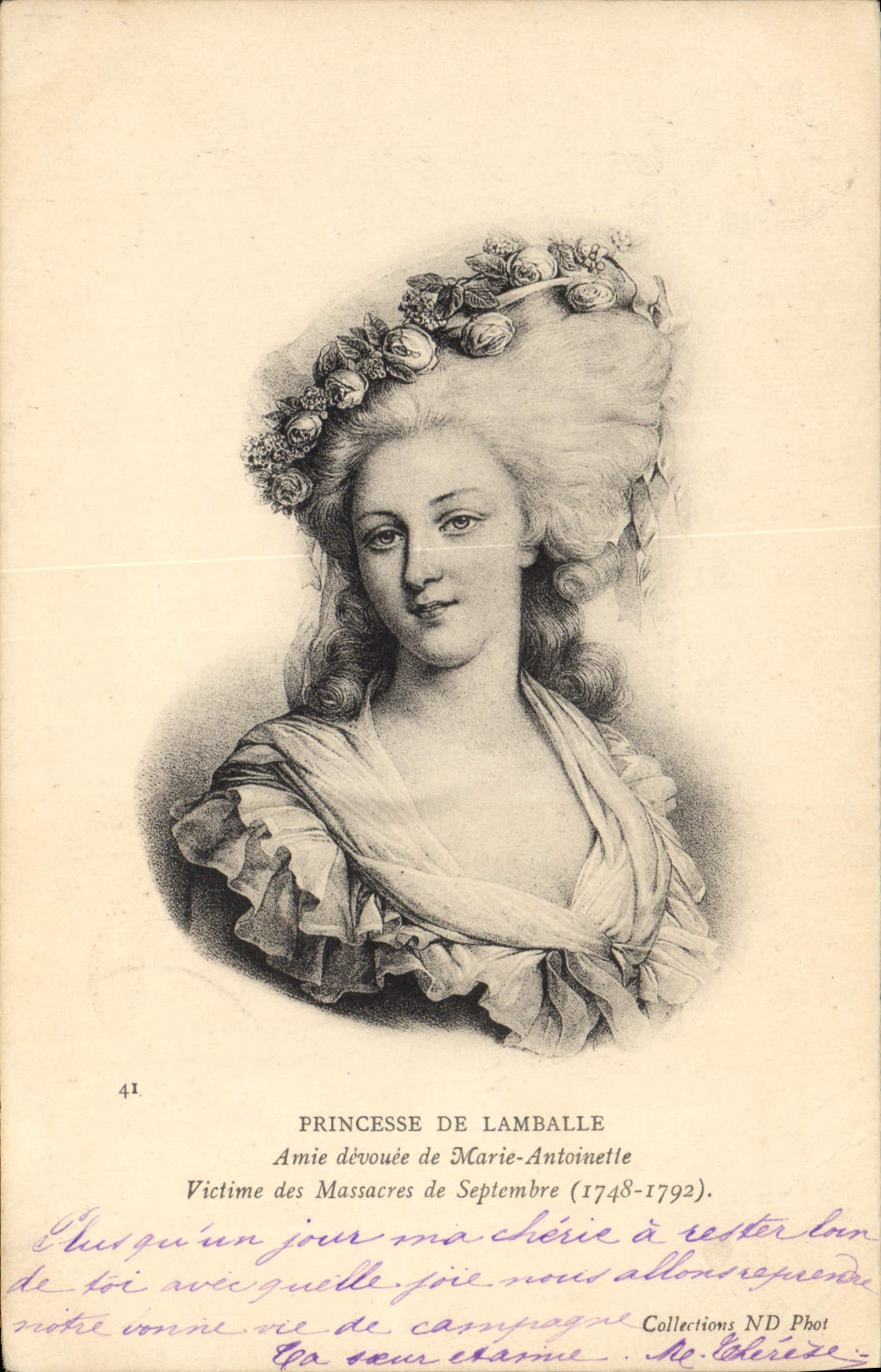 CPA Princesse de Lamballe Amie de Marie Antoinette