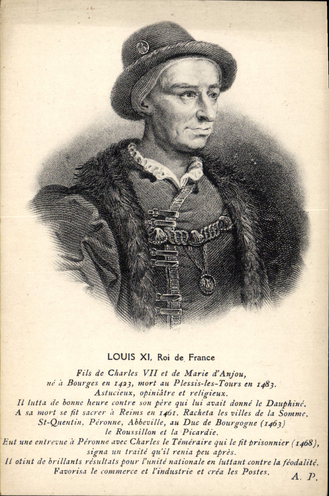CPA Louis XI Roi de France