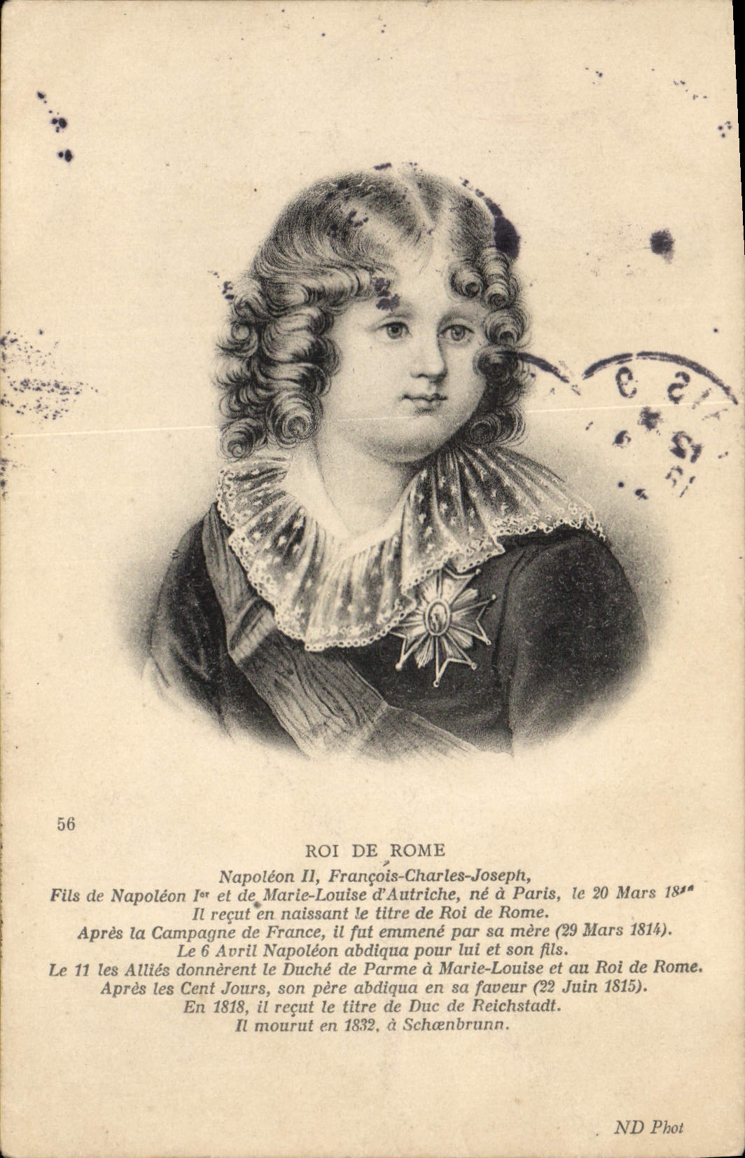 CPA Roi de Rome Napoleon II