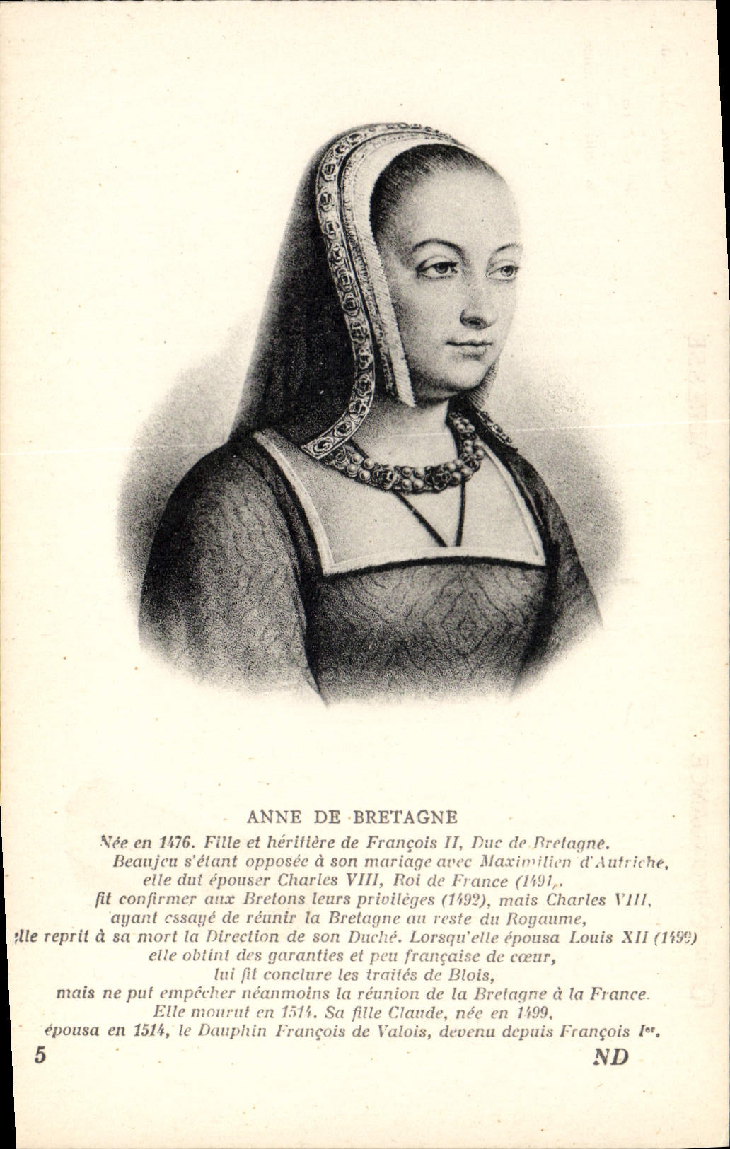 CPA Anne de Bretagne