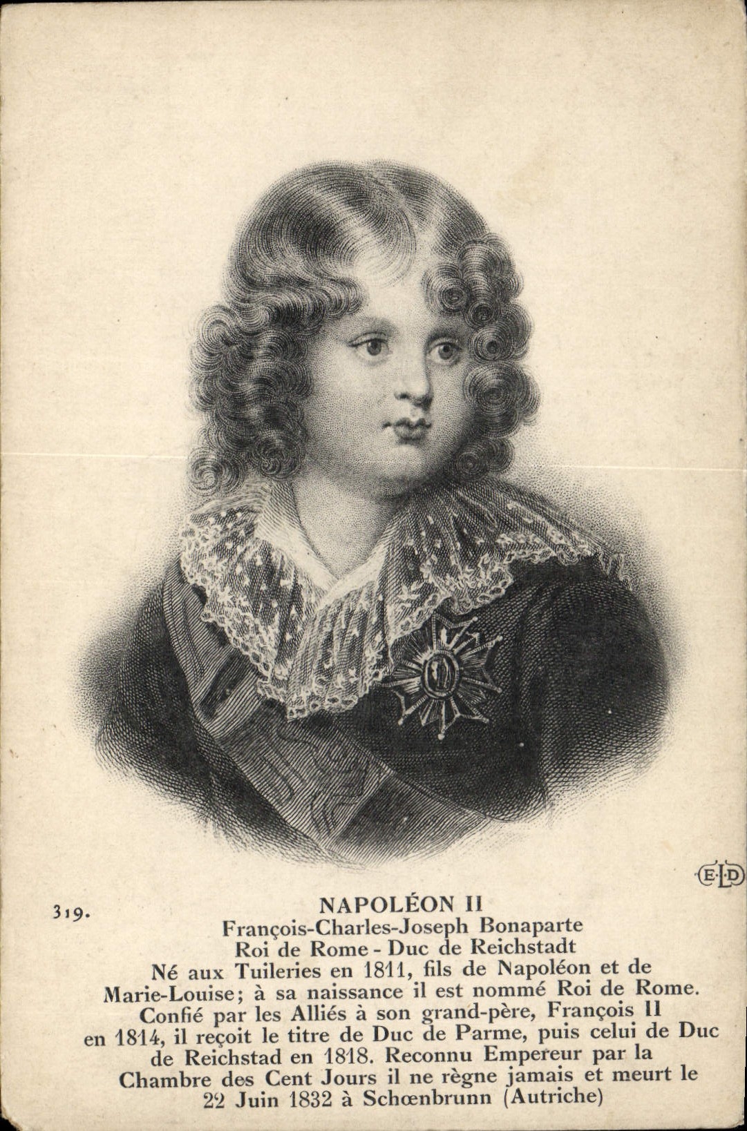 CPA Napoleon II Roi de Rome Duc de Reichstadt