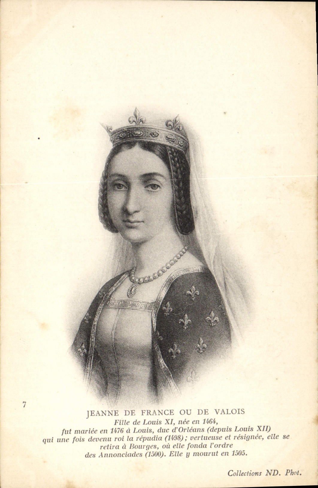 CPA Jeanne de France ou de Valois