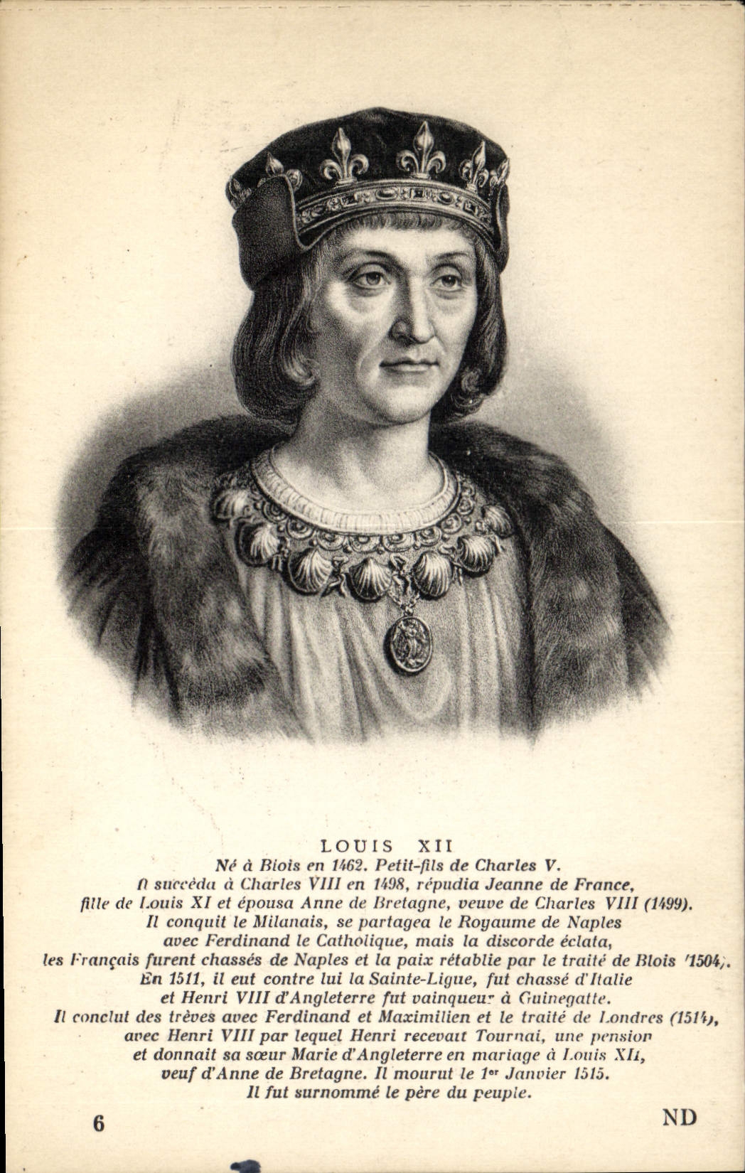 POSTAL Louis de la VENDIMIA XII