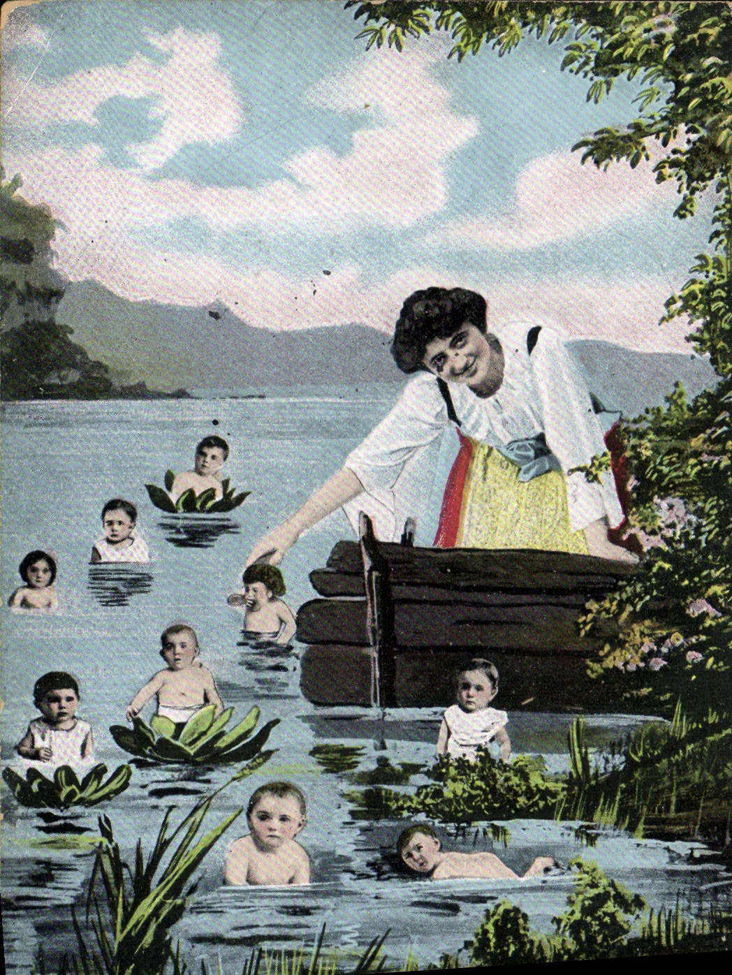 CPA Fantaisie Enfants Femme