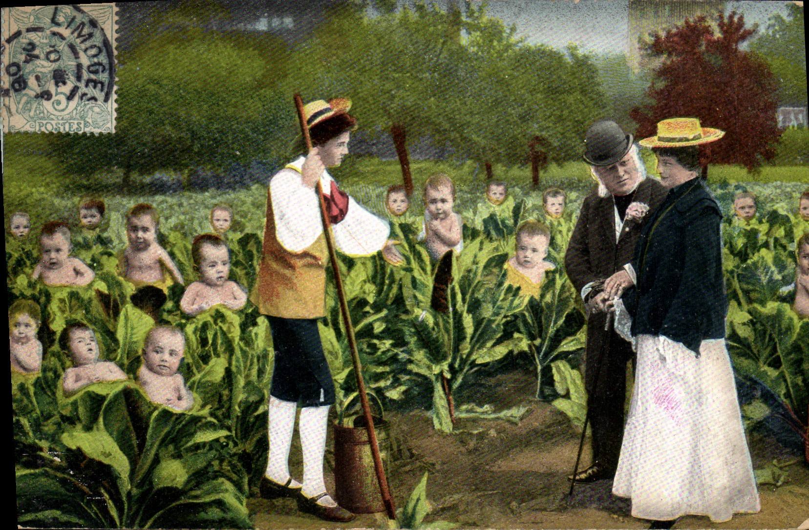 CPA Fantaisie Enfants Jardinier