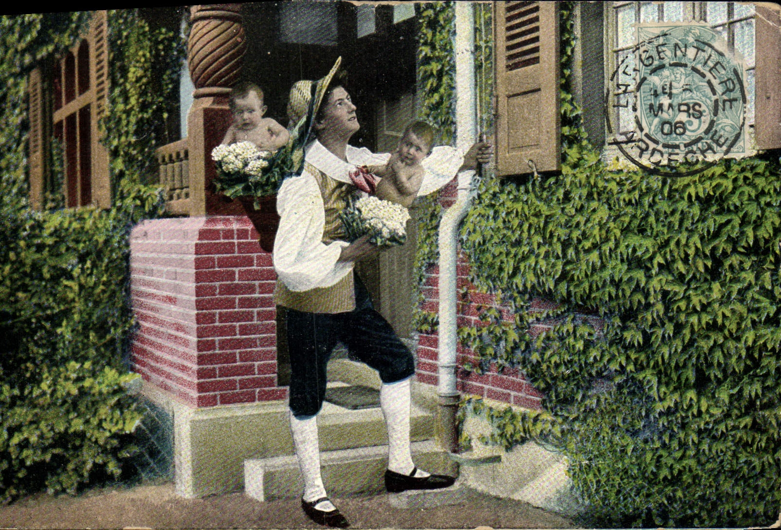 CPA Fantaisie Enfants Jardinier