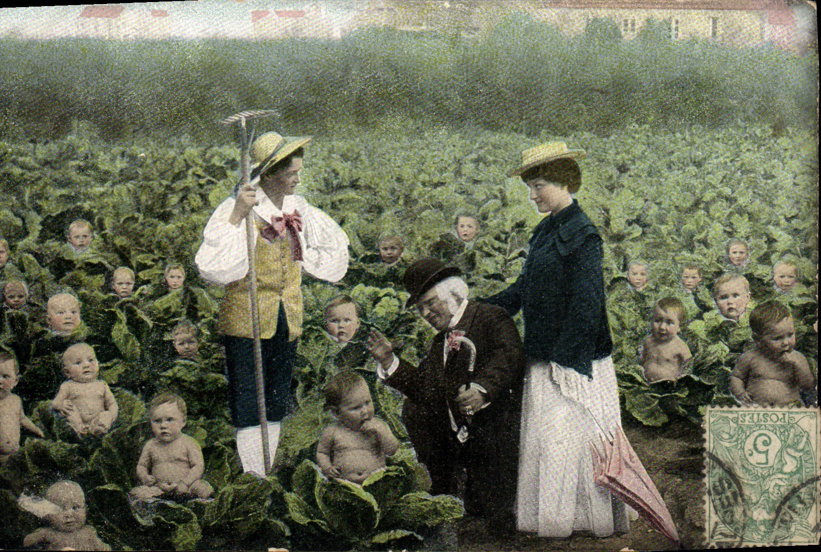 CPA Fantaisie Enfants Jardinier