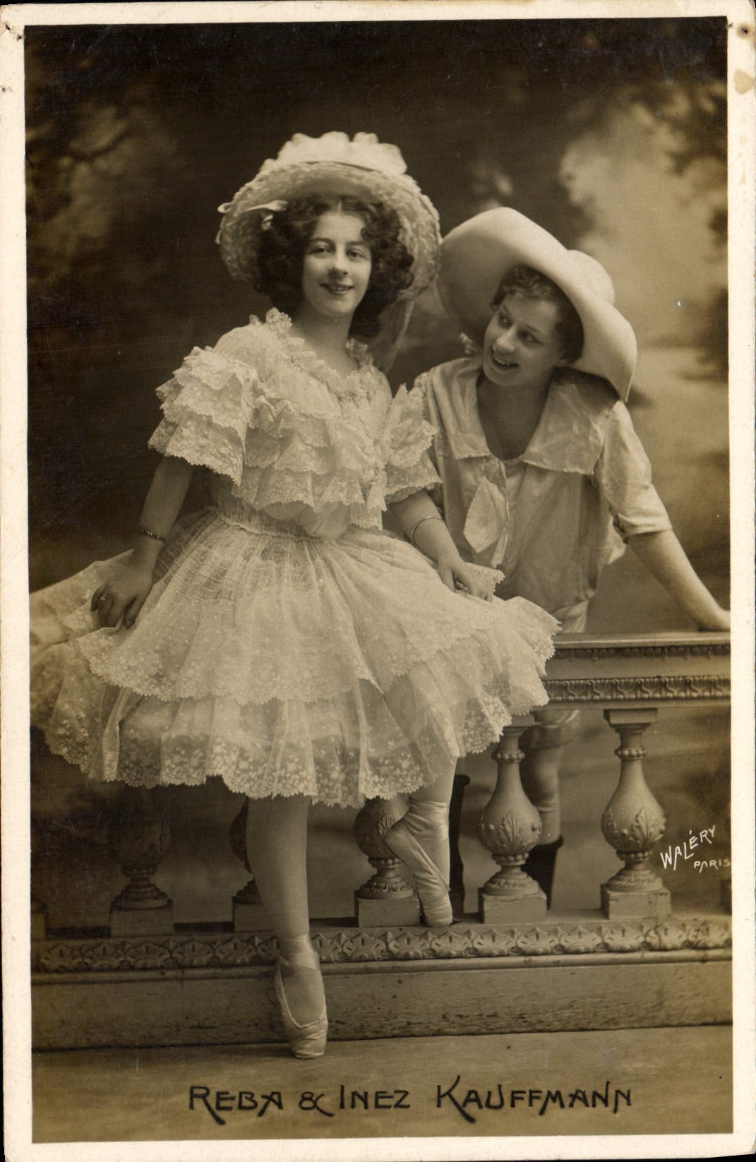 VINTAGE POSTCARD Theater Woman Reba & Inez Kauffmann