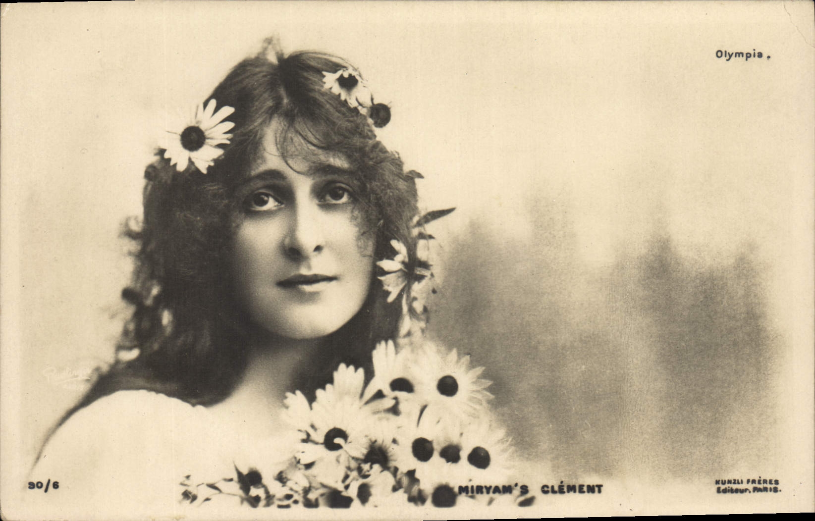 VINTAGE POSTCARD Theater Woman Olympia Miryan' S Clement