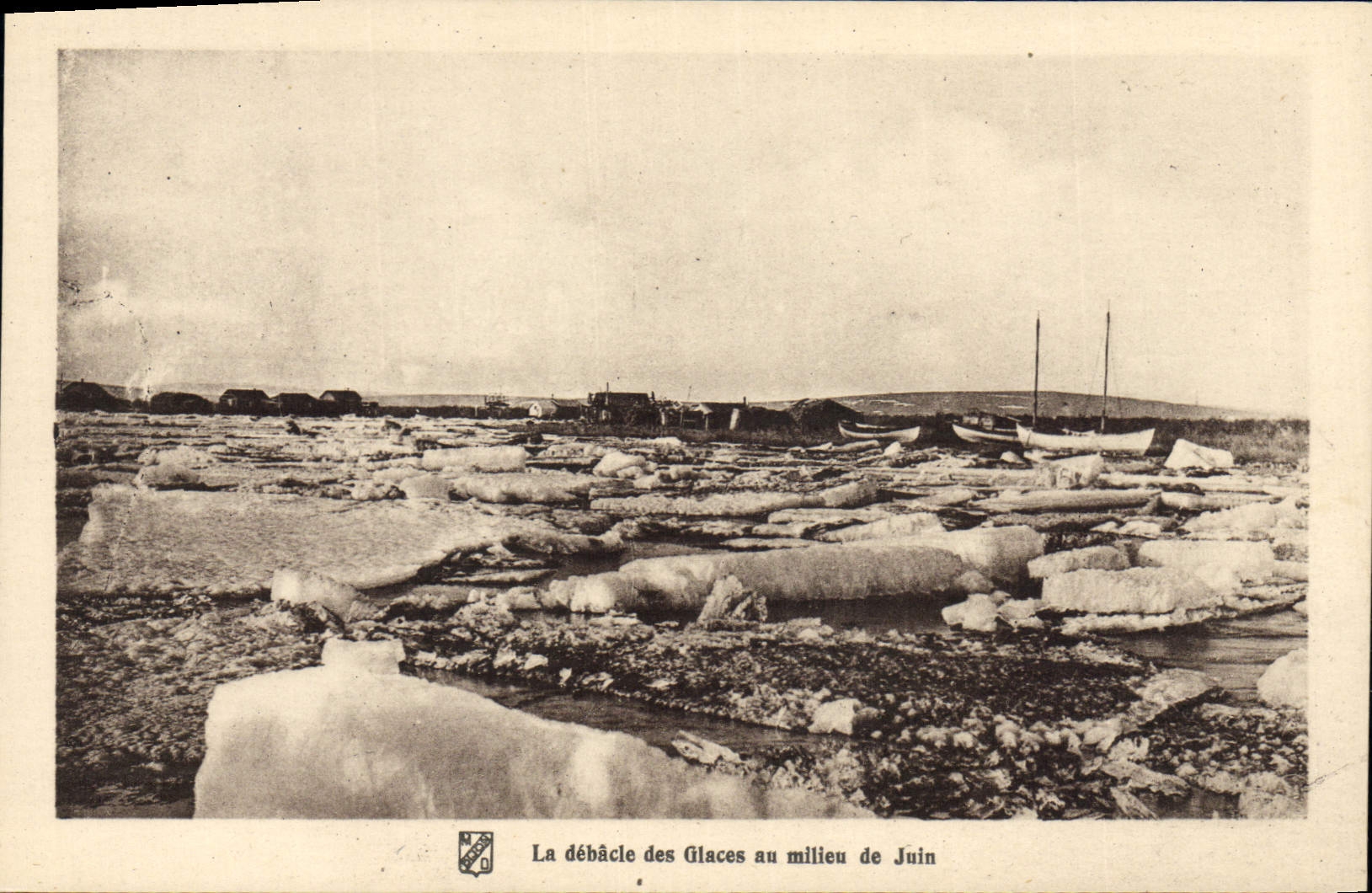 CPA Polaire Amerique du Nord La debacle des glaces au milieu de Juin