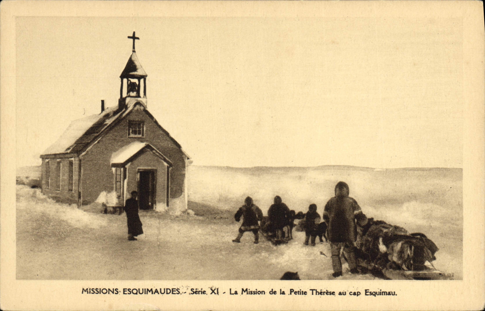 VINTAGE POSTCARD Polar North America Eskimo Missions the House of the Small Therese in the Eskimo Cape